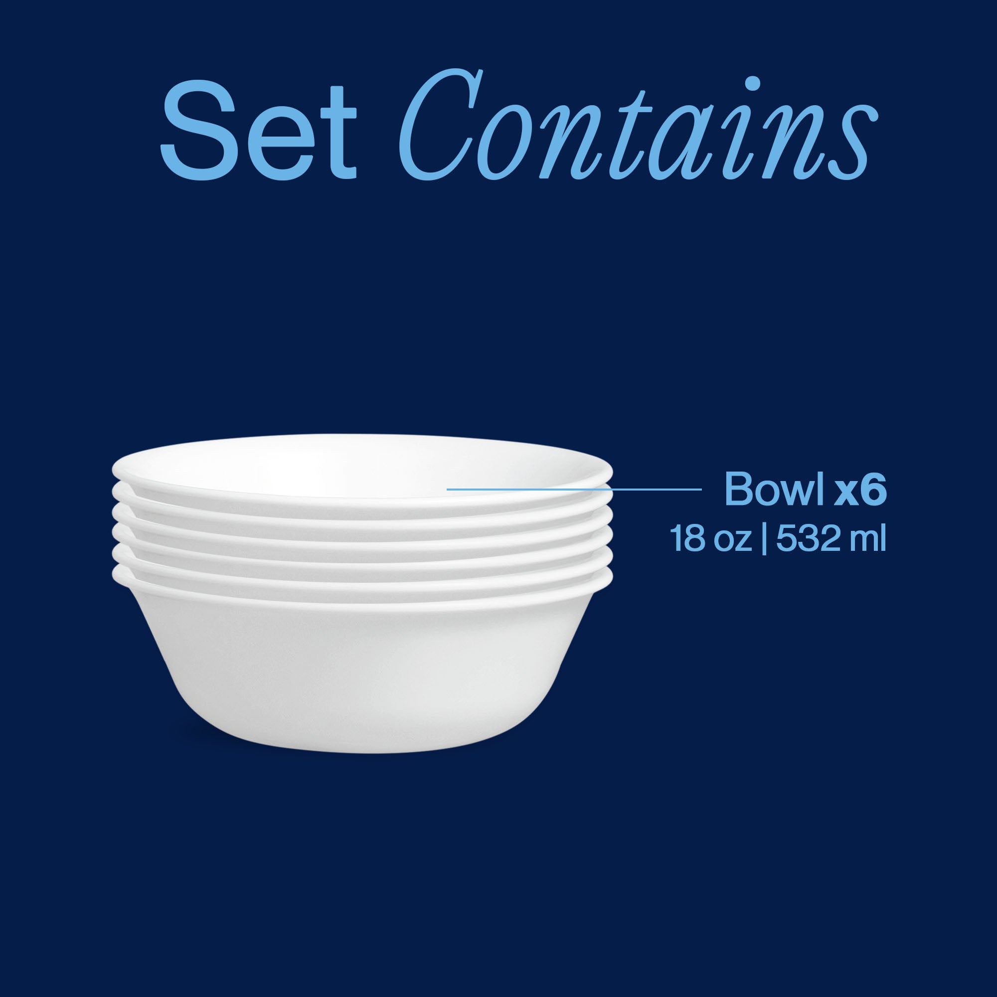 Corelle® Winter Frost White 18-ounce Cereal Bowls. 6-pack - Image 3