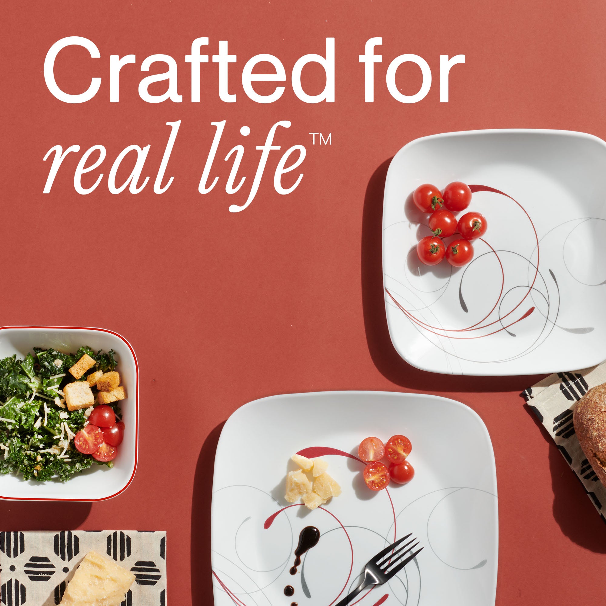 Corelle® Square Splendor 18-piece Dinnerware Set. Service for 6 - Image 8