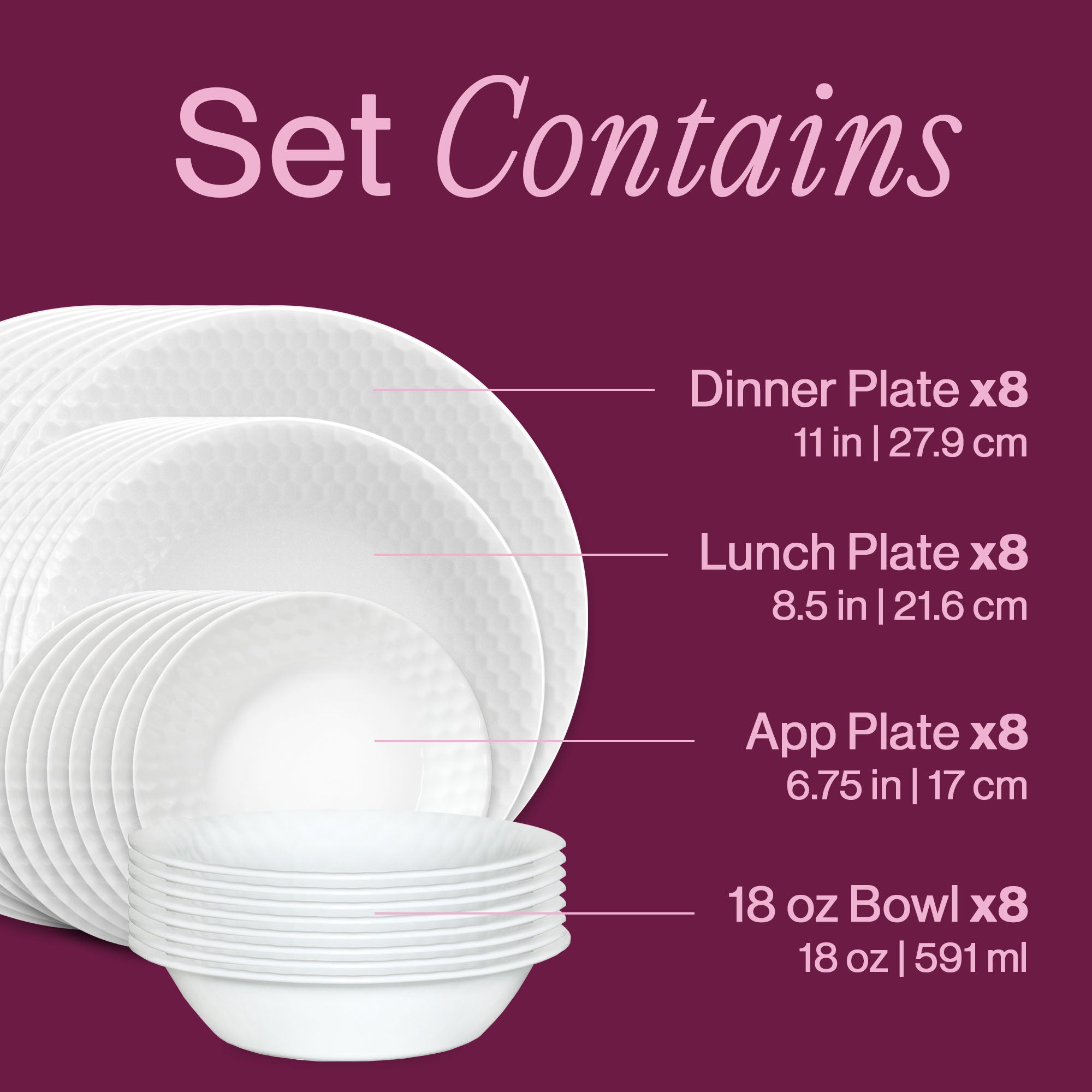 Corelle® Honeybee 32-piece Dinnerware Set. Service for 8 - Image 3