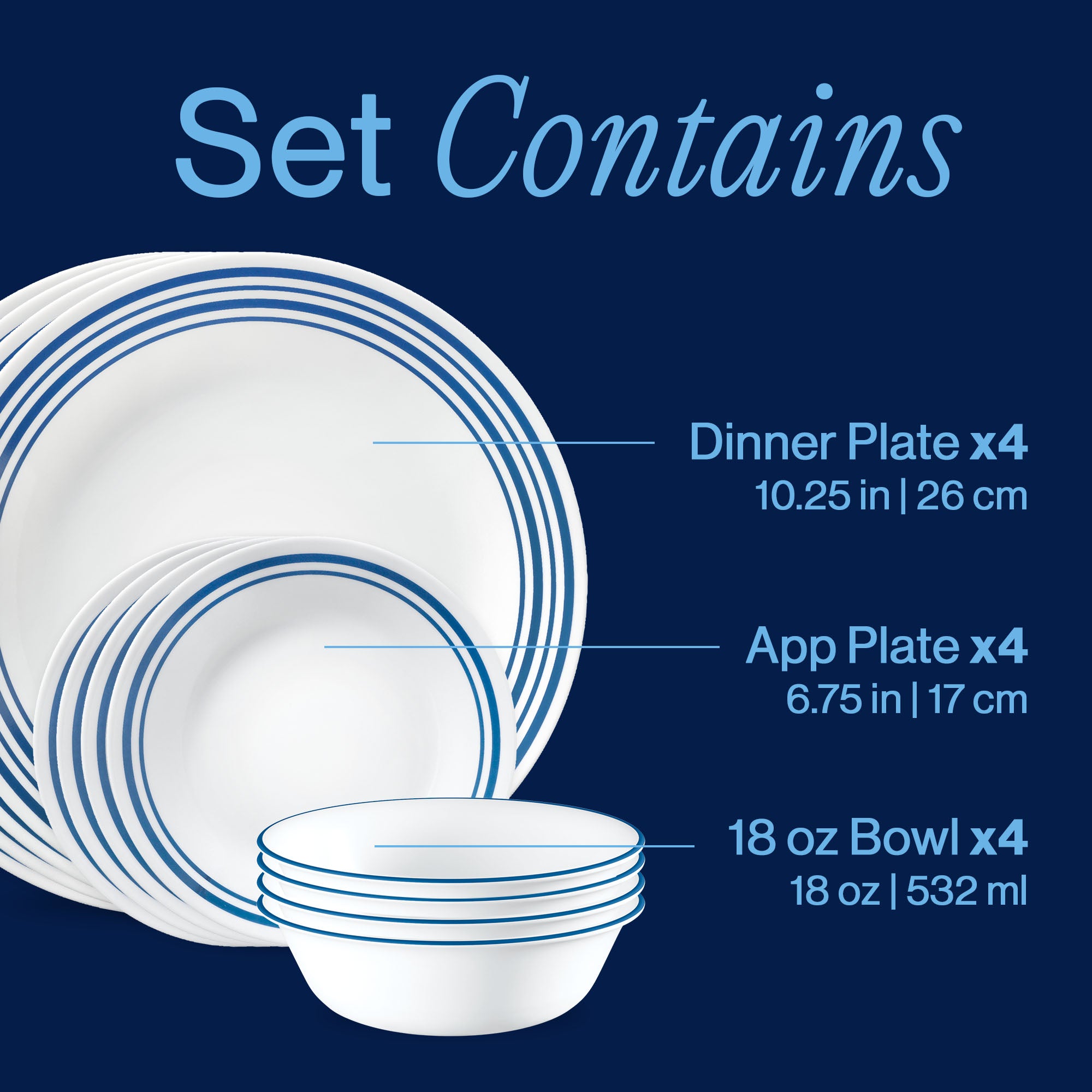 Corelle® Laila 12-piece Dinnerware Set. Service for 4 - Image 3