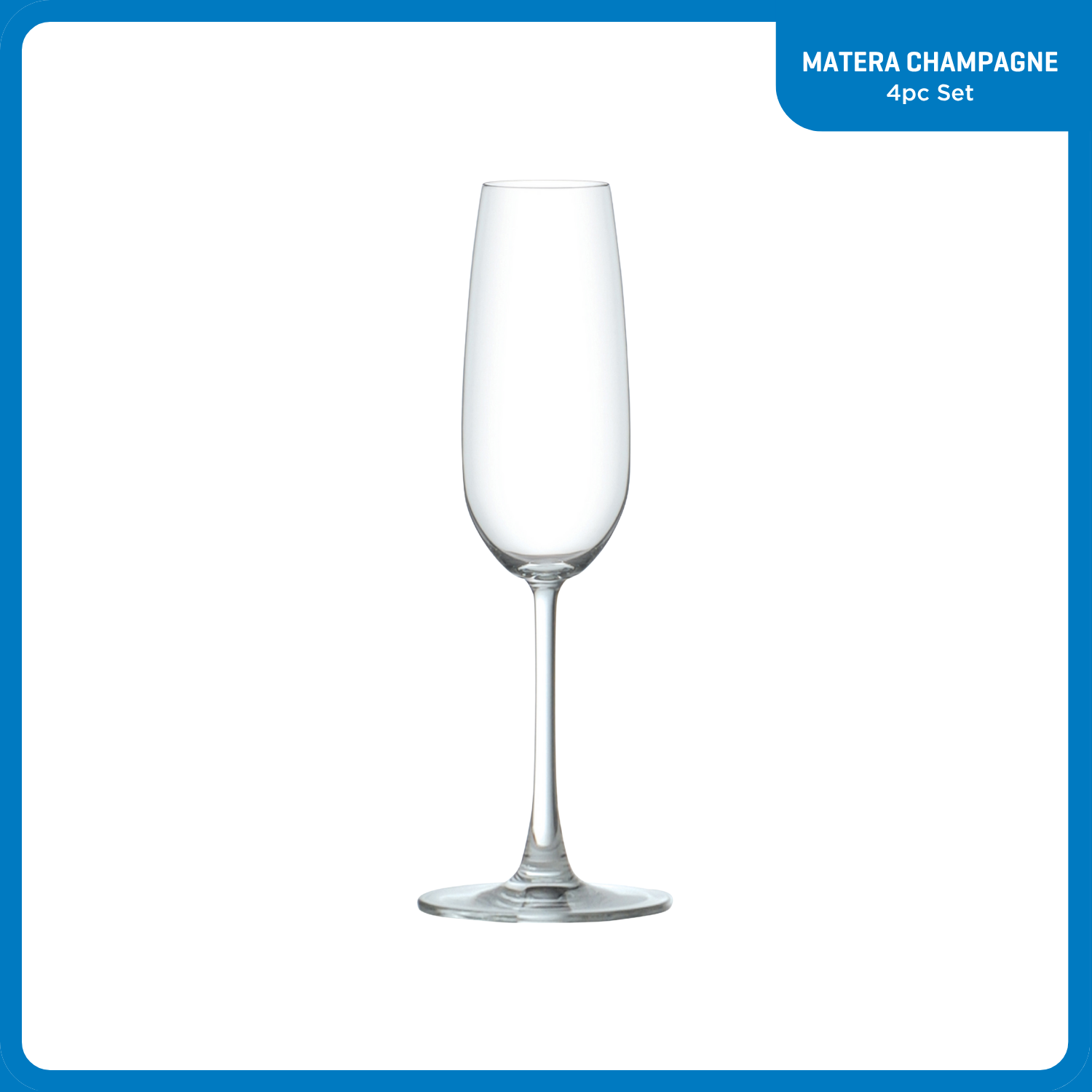 Ocean Glass Matera Champagne Flutes (4-Pieces). 7-ounce. dishwasher safe - Image 2