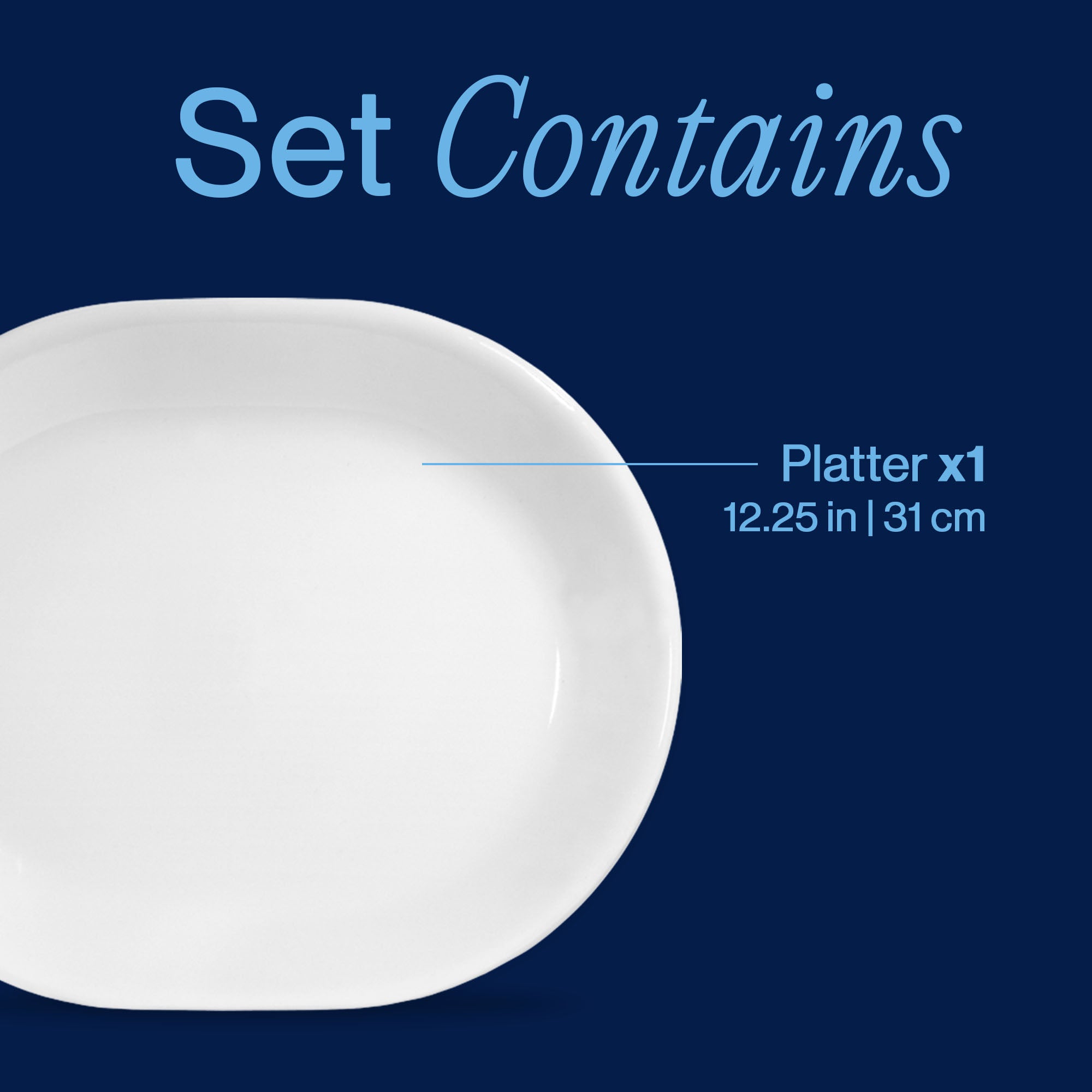 Corelle® Winter Frost White 12.25 Serving Platter - Image 3