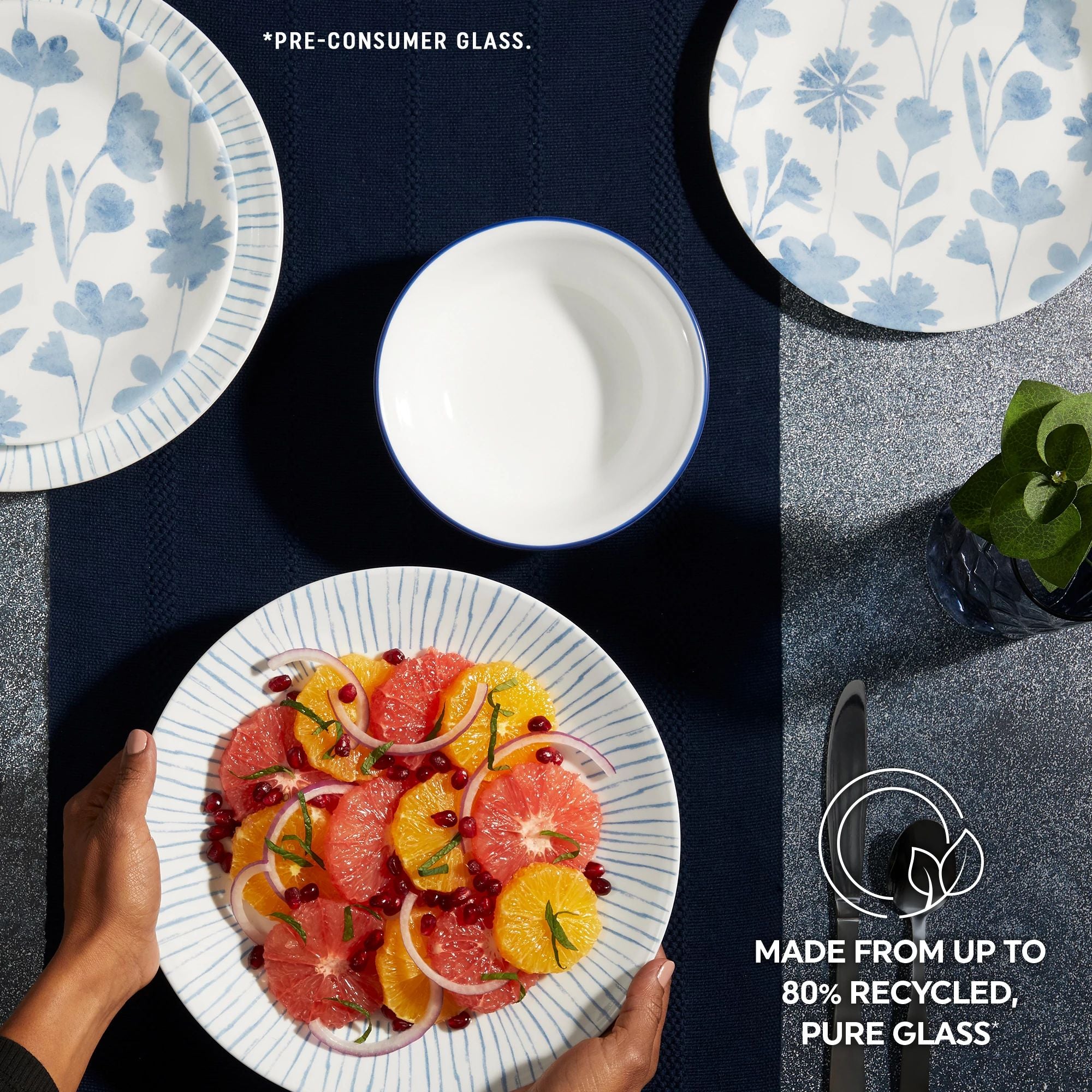 Corelle® Botanical Stripes 12-piece Dinnerware Set. Service for 4 - Image 6