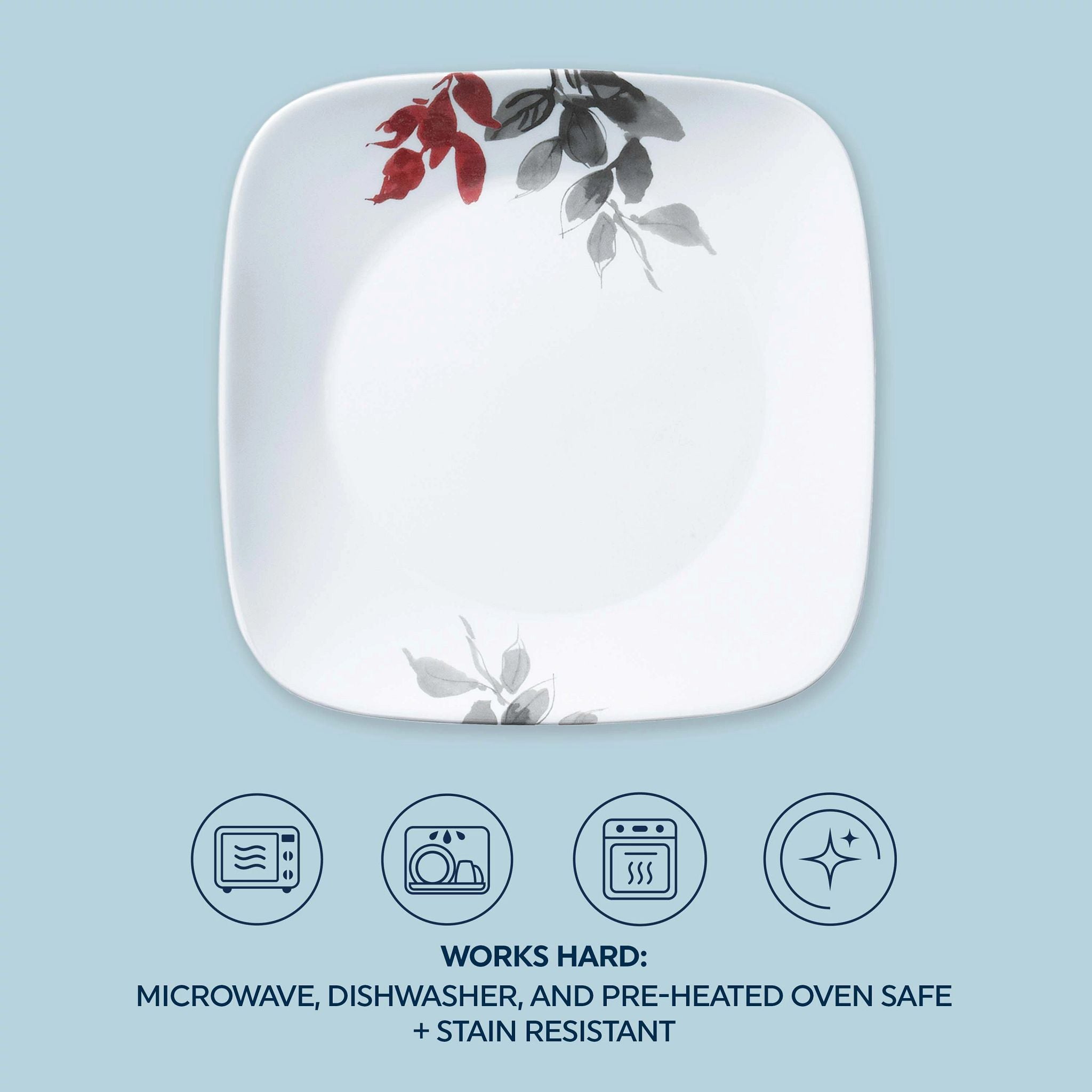 Corelle® Kyoto Leaves 16-piece Dinnerware Set. Service for 4 - Image 5