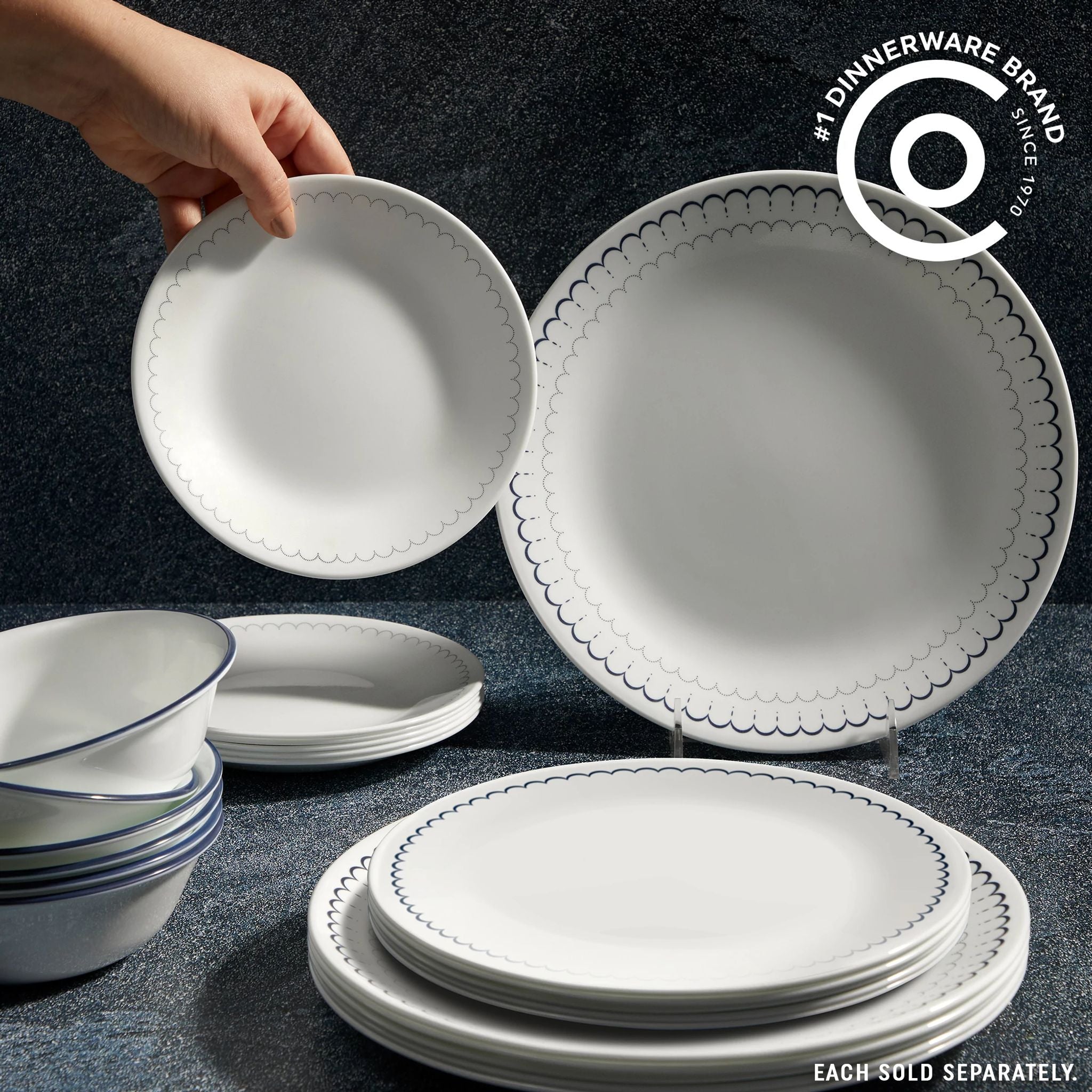 Corelle® Caspian Lace 8.5 Salad Plate - Image 4