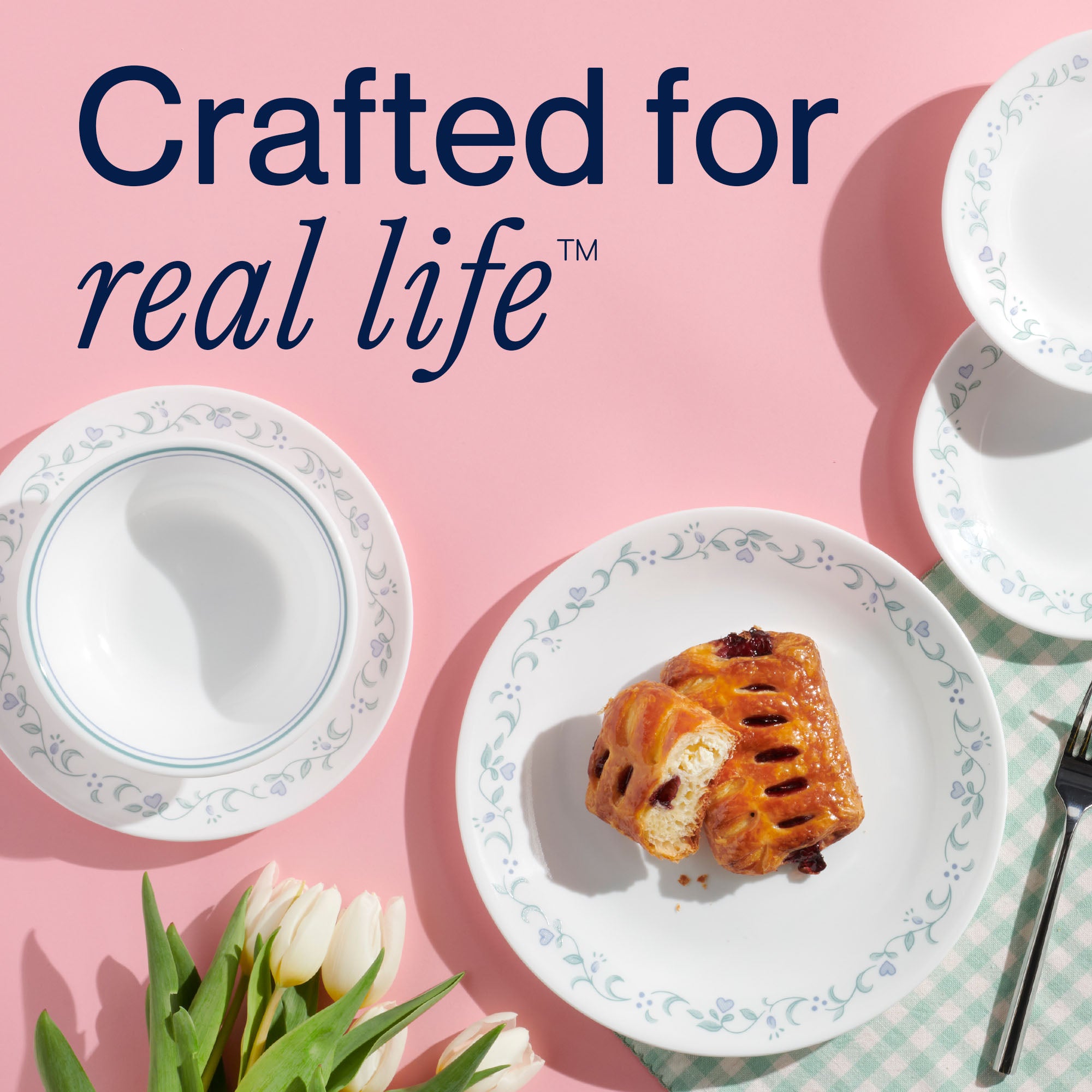 Corelle® Country Cottage 16-piece Mugless Dinnerware Set. Service for 4 - Image 7
