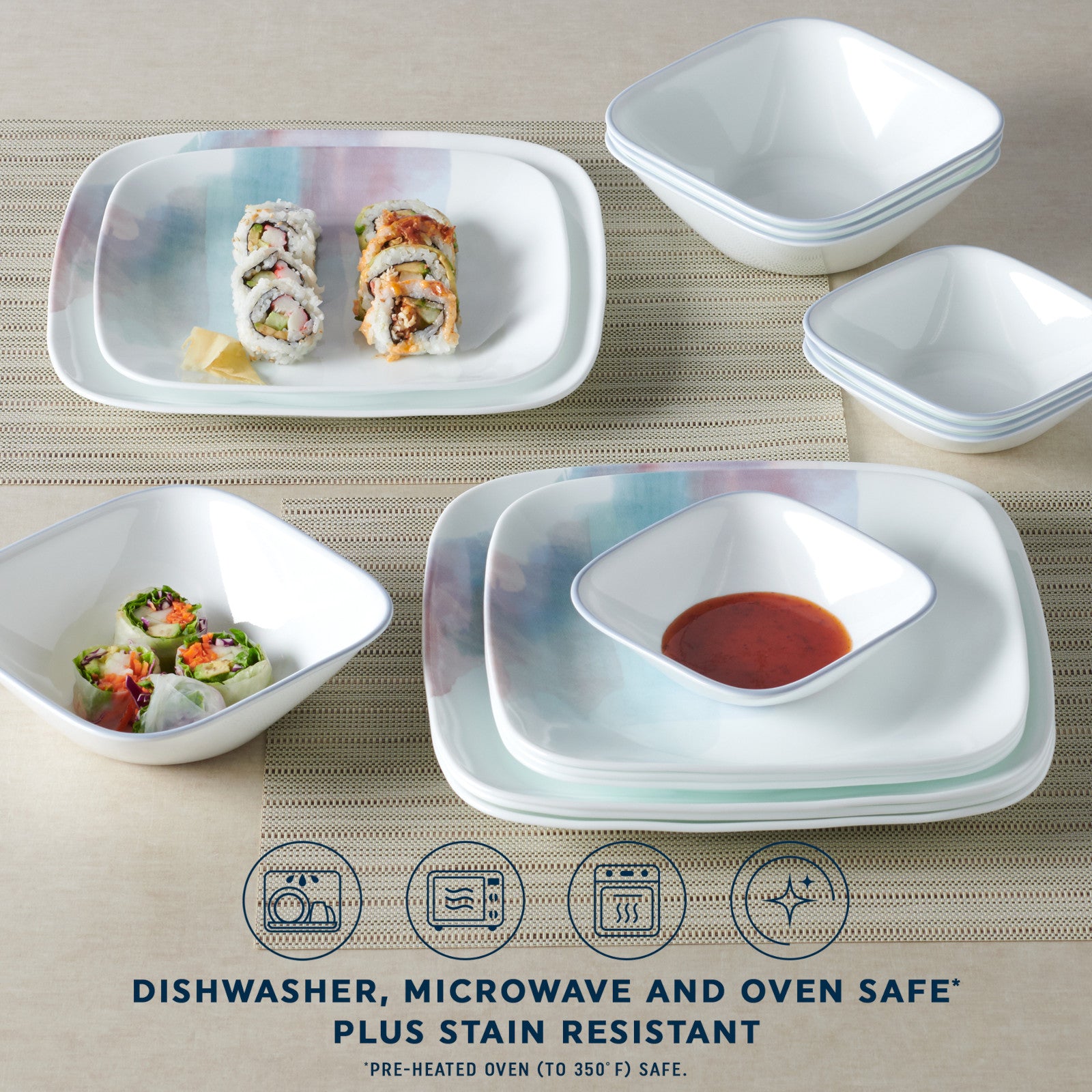 Corelle® Aquarello 16-piece Dinnerware Set. Service for 4 - Image 4