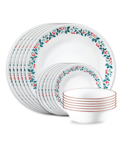 Corelle® Winter Berries 18-piece Dinnerware Set. Service for 6